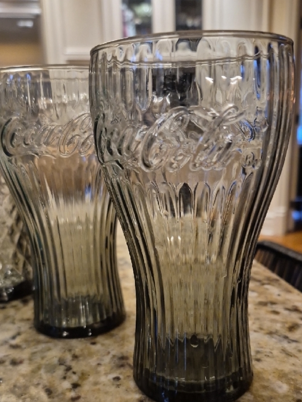 5 piece coca cola Assorted Embossed Glass Drinking - Picture 4 of 4
